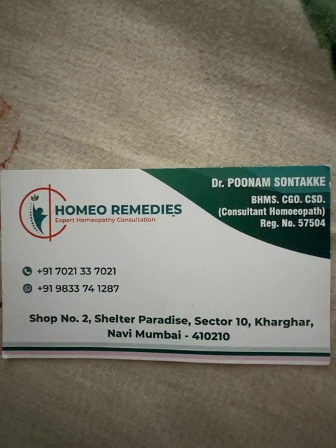 Homeo Remedies  Kharghar Navi Mumbai