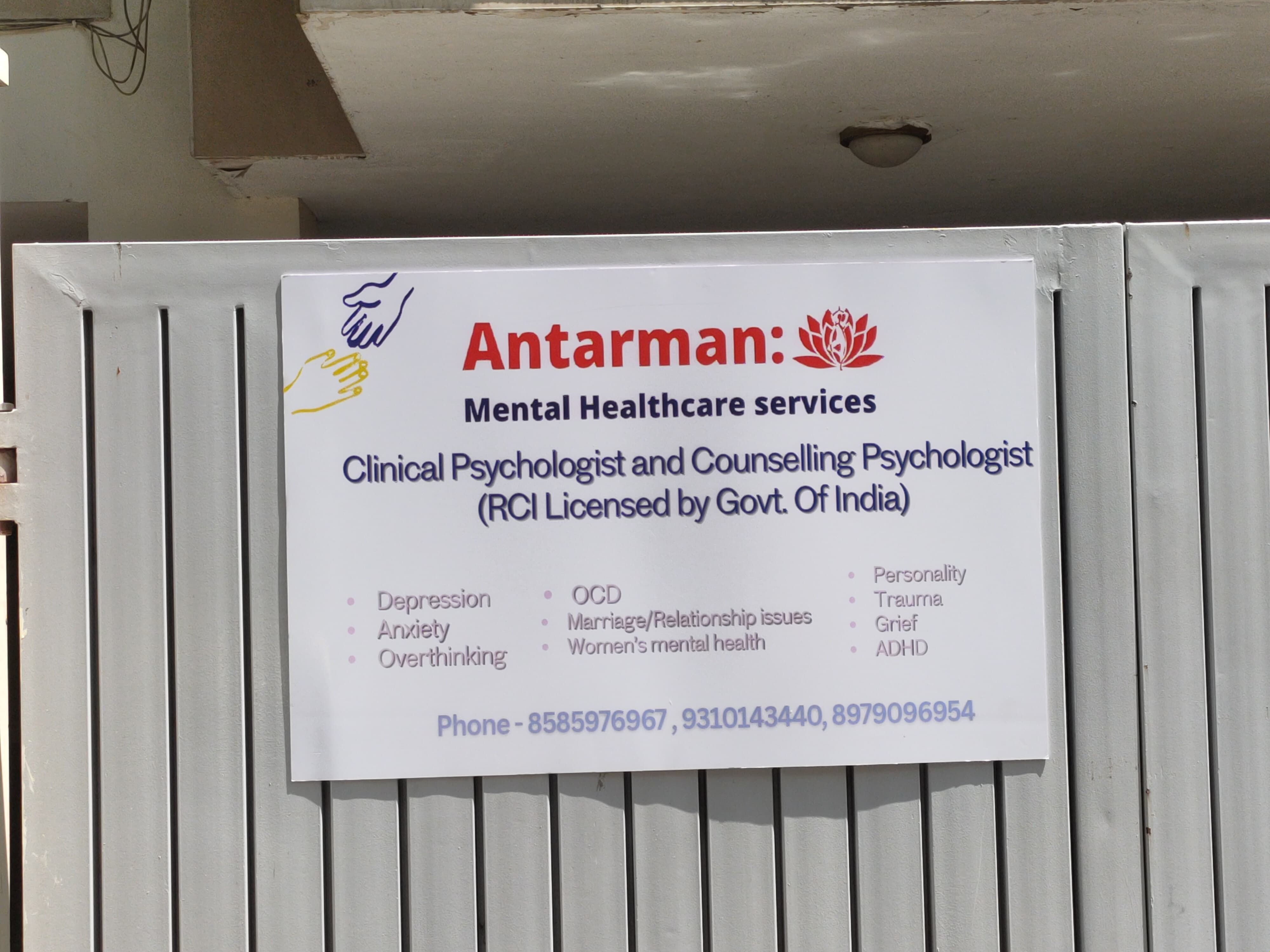 Antarman: Mental Healthcare Services Safdarjung Enclave Delhi