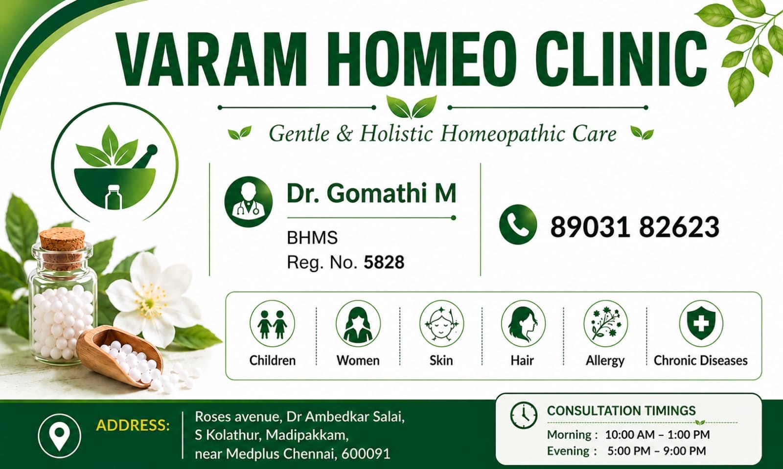 Varam Homeopathic Clinic Kovilambakkam Chennai