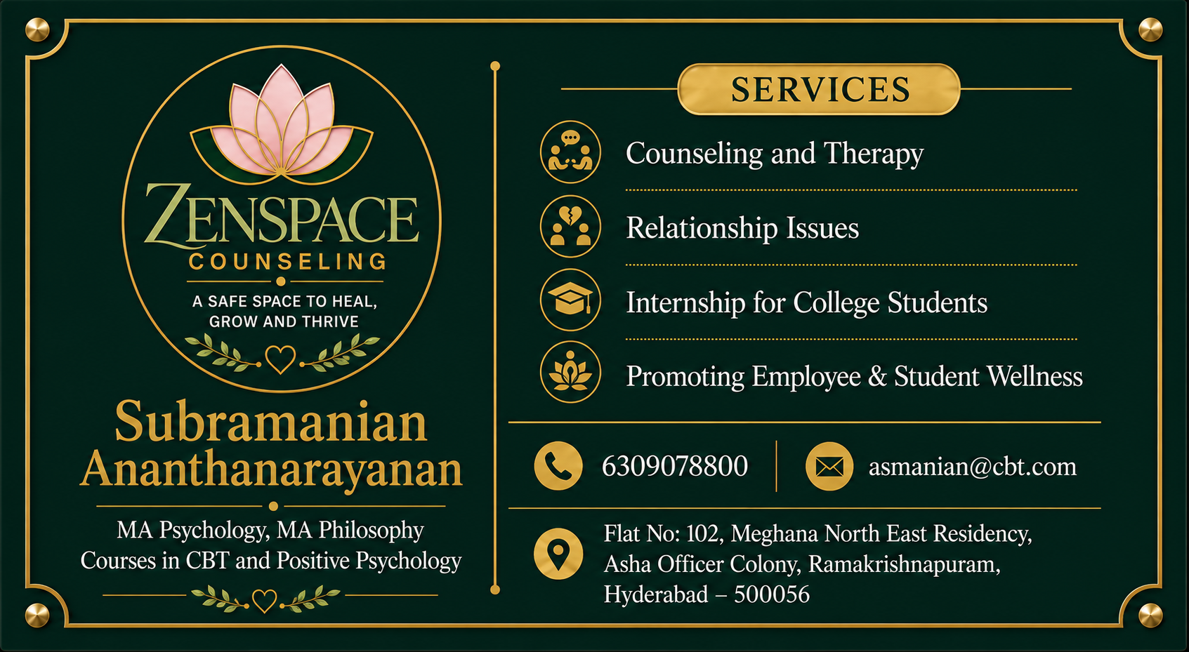Zenspace Conseling Secunderabad Hyderabad