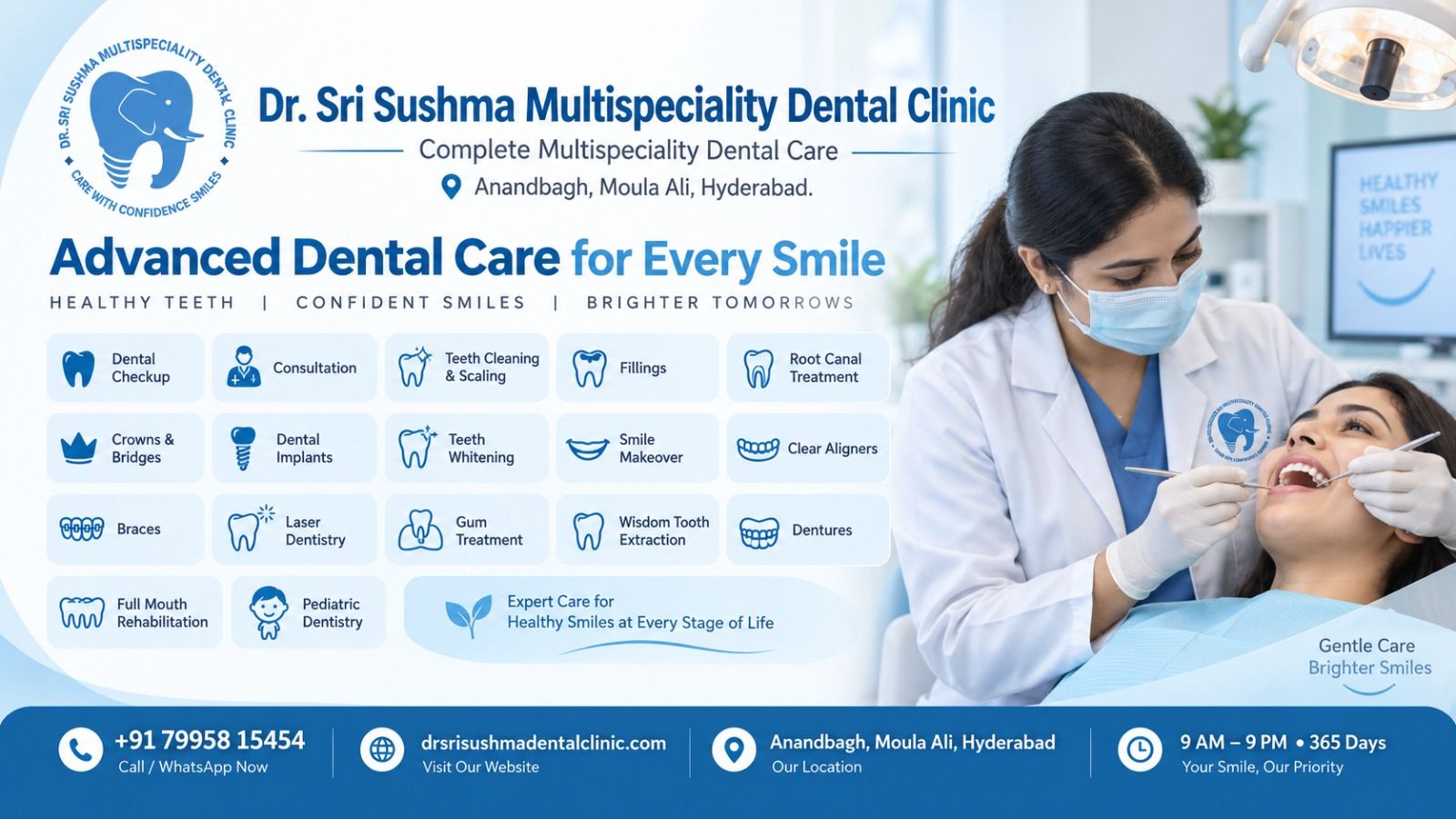 Dr.Sri Sushma Multispeciality Dental Clinic Moula Ali Hyderabad